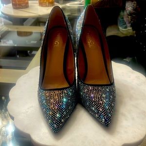 NWT Jeweled Heels (Black)